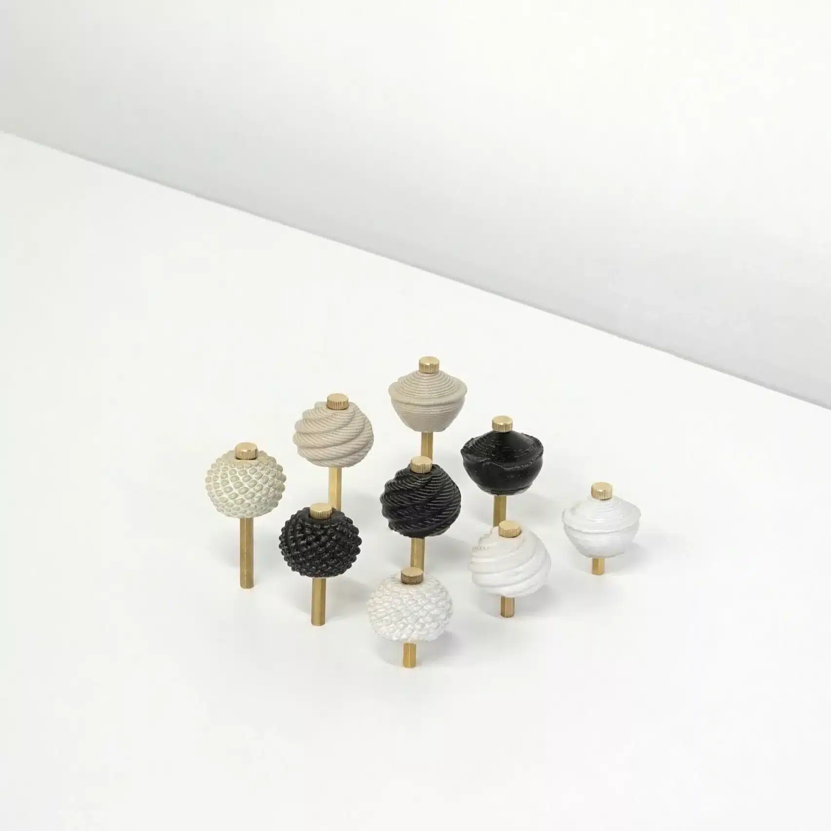 Bouton de meuble Koumbi en céramique imprimée en 3D à Bruxelles